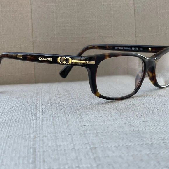 Coach Women Eyeglasses Frame Dark Brown Tortoise Glasses ELISE 52 16 135 W Case - Picture 4 of 9
